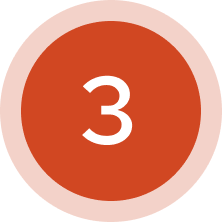 Runder Button mit Zahl 3