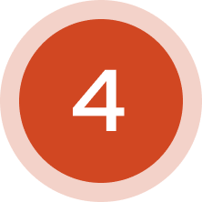 Runder Button mit Zahl 4